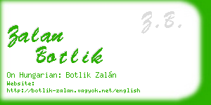 zalan botlik business card